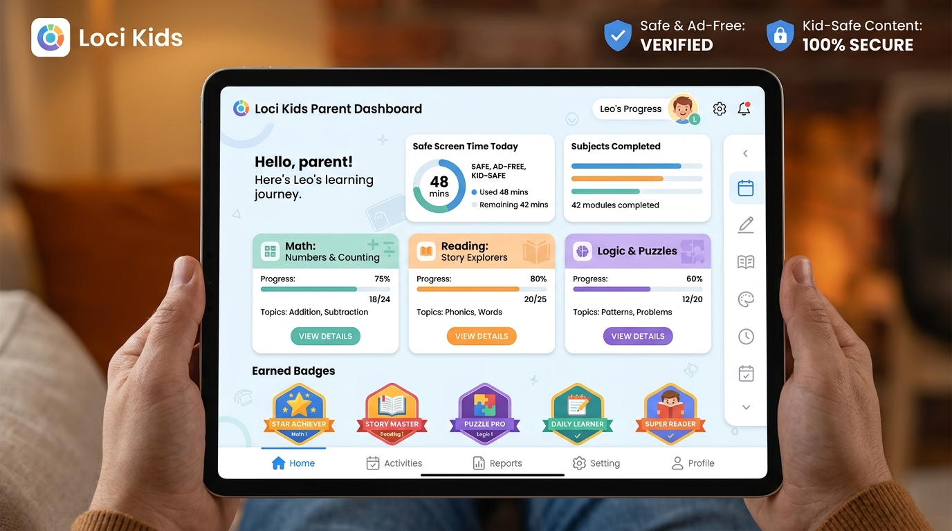 Loci Kids Parent Progress Dashboard